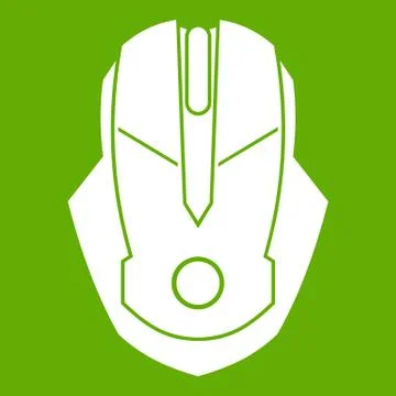 Computer mouse icon green 스톡 일러스트