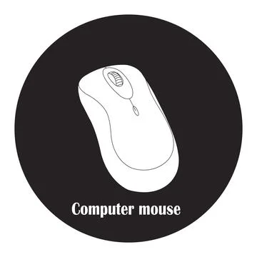 Computer mouse icon Illustrazione stock