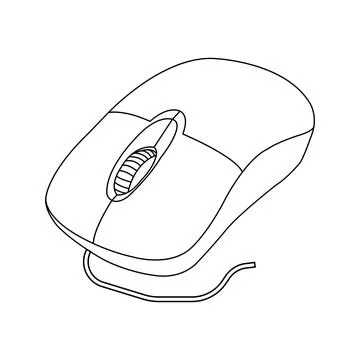 Computer mouse icon Illustrazione stock