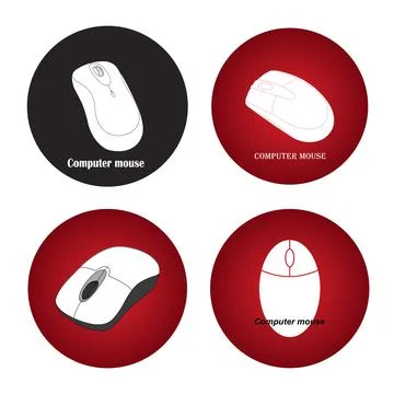 Computer mouse icon Illustrazione stock