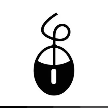 Computer mouse icon illustration design Illustrazione stock