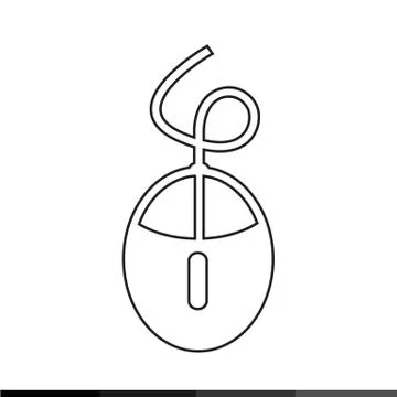 Computer mouse icon illustration design 库存插图