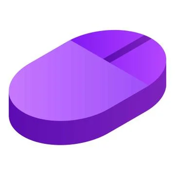 Computer mouse icon, isometric style Illustrazione stock