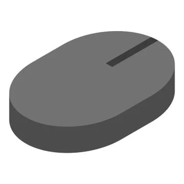 Computer mouse icon, isometric style Illustrazione stock