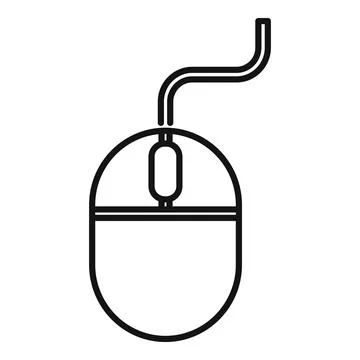 Computer mouse icon representing pointing device for computer navigation Illustrazione stock