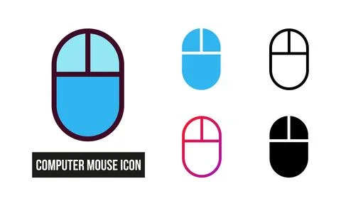 Computer Mouse Icon Set Vector Illustration Stock Illustration
