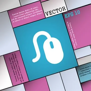 Computer mouse icon sign. Modern flat style for your design. Vector Illustrazione stock