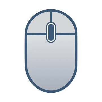 Computer Mouse Icon - Simple Flat Design (Vector Format) Stock Illustration
