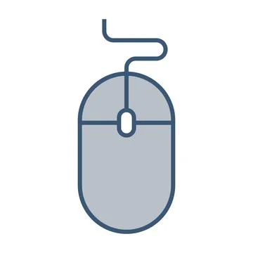 Computer Mouse Icon - Simple Flat Design Stock-Illustration