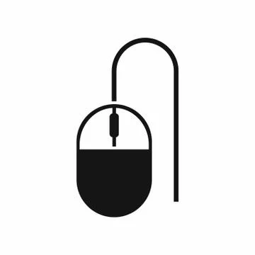 Computer mouse icon, simple style 스톡 일러스트