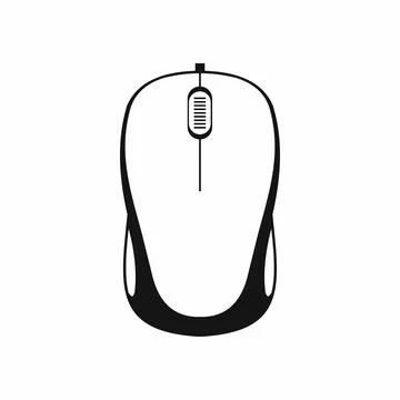 Computer mouse icon in simple style 스톡 일러스트