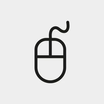 Computer mouse icon stock vector illustration flat design 스톡 일러스트