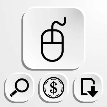 Computer mouse icon stock vector illustration flat design Illustrazione stock