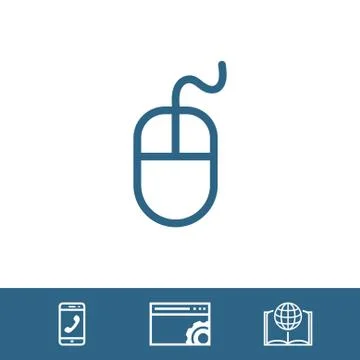 Computer mouse icon stock vector illustration flat design Illustrazione stock