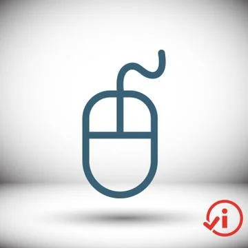 Computer mouse icon stock vector illustration flat design Stock Illustration