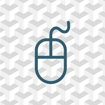 Computer mouse icon stock vector illustration flat design Stock Illustration