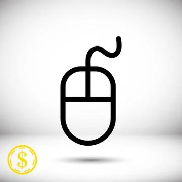Computer mouse icon stock vector illustration flat design Illustrazione stock