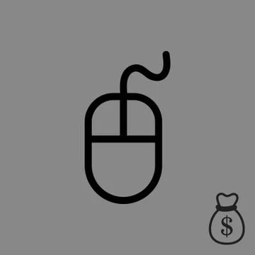 Computer mouse icon stock vector illustration flat design Stock Illustration