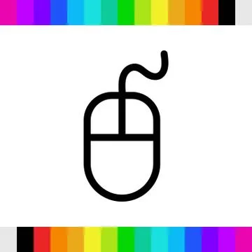 Computer mouse icon stock vector illustration flat design Stock Illustration