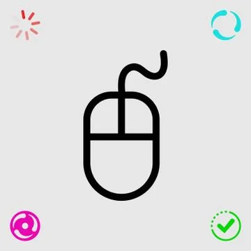Computer mouse icon stock vector illustration flat design Illustrazione stock