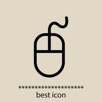 Computer mouse icon stock vector illustration flat design Stock Illustration
