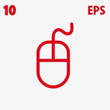 Computer mouse icon stock vector illustration flat design Stock Illustration