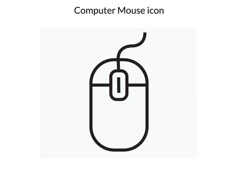 Computer Mouse Icon Symbol. 스톡 일러스트