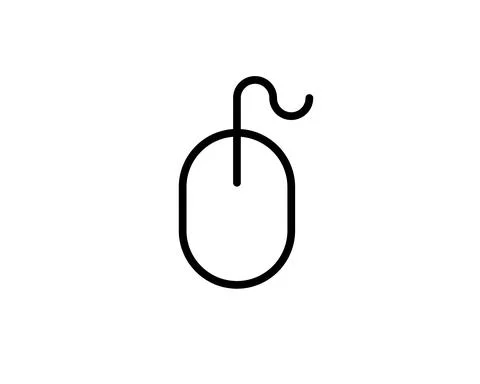 Computer mouse Icon in trendy flat style isolated on white background, for yo Ilustración de archivo