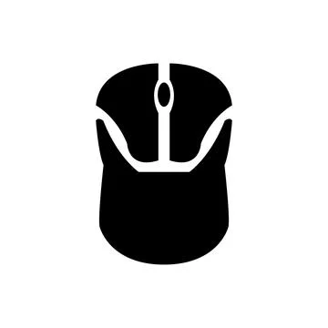 Computer mouse Icon in trendy flat style isolated on grey background, for your Stock Illustration