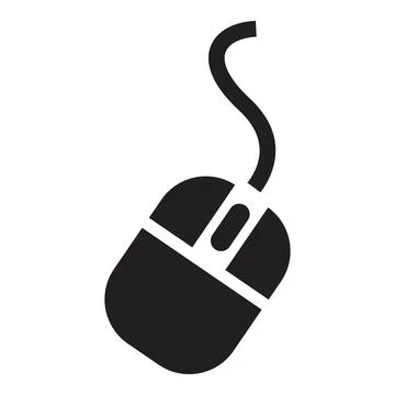 Computer mouse icon vector design template Stock Illustration