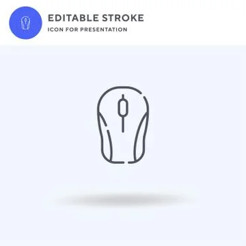 Computer Mouse icon vector, filled flat sign, solid pictogram isolated on white Illustrazione stock