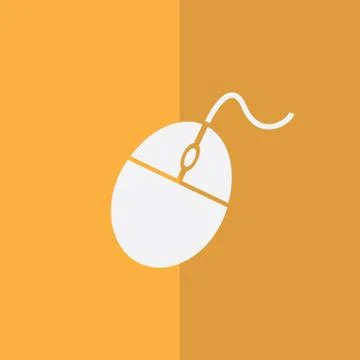 Computer mouse icon, vector illustration. Flat design style Illustrazione stock