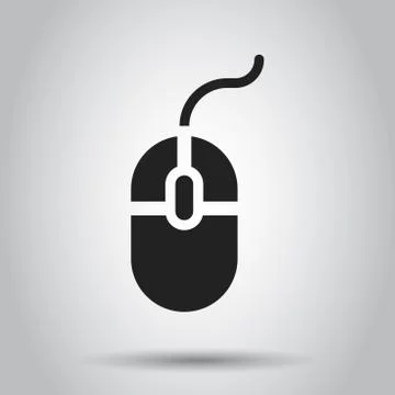 Computer Mouse icon. Vector illustration. Business concept mouse cursor picto Stock Illustration
