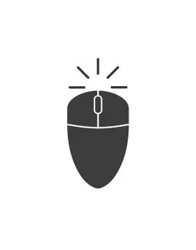 Computer Mouse icon. Vector illustration, flat design. Illustrazione stock