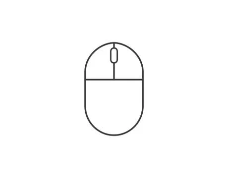 Computer Mouse icon. Vector illustration, flat design. Stock Illustration