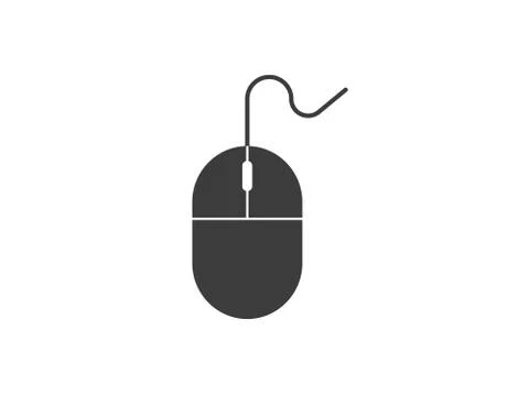 Computer Mouse icon. Vector illustration, flat design. Stock Illustration