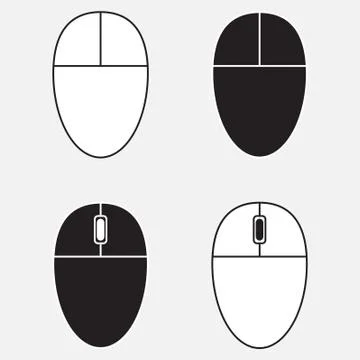 Computer mouse icon. Vector illustration. Illustrazione stock