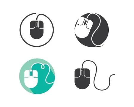 Computer mouse icon vector illustration design Illustrazione stock