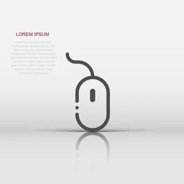 Computer Mouse icon. Vector illustration. Business concept mouse cursor pic.. Illustrazione stock