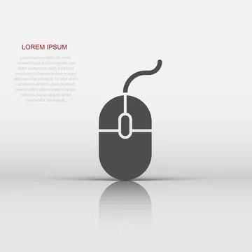 Computer Mouse icon. Vector illustration. Business concept mouse cursor pic.. Stock Illustration