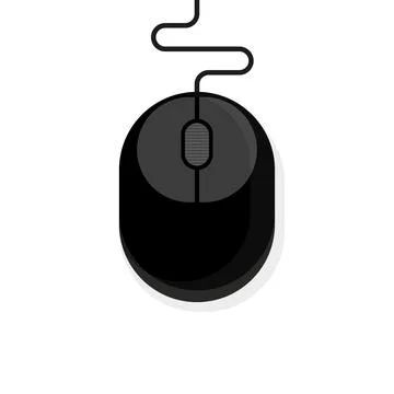 Computer mouse icon on a white background. Vector illustration. Illustrazione stock