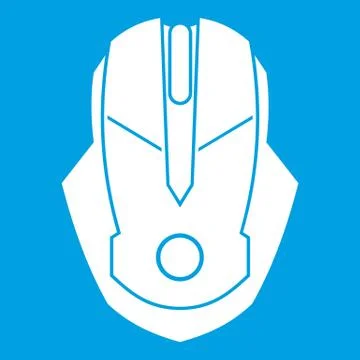 Computer mouse icon white イラスト素材