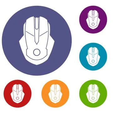 Computer mouse icons set 스톡 일러스트