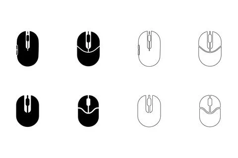 Computer Mouse icons set Stock Illustration