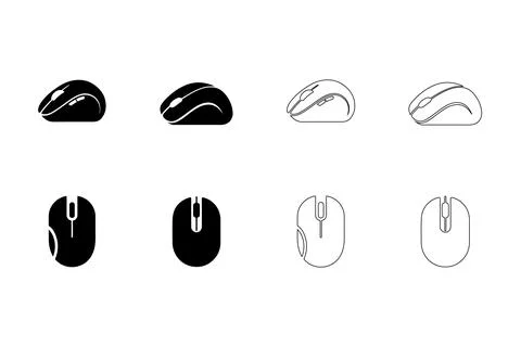 Computer Mouse icons set Stock-Illustration