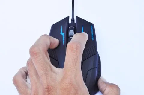 A computer mouse is an input device that is most often used with a computer. Stock Photos