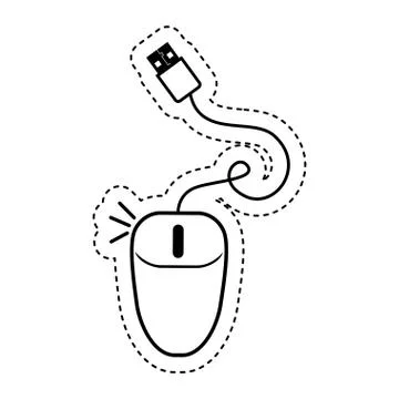 Computer mouse isolated icon 스톡 일러스트