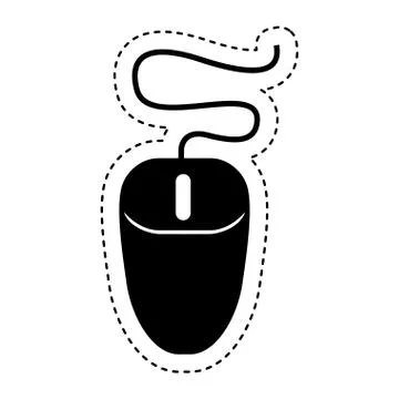 Computer mouse isolated icon Stock Illustration