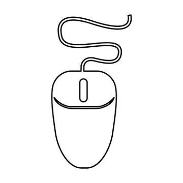 Computer mouse isolated icon 스톡 일러스트