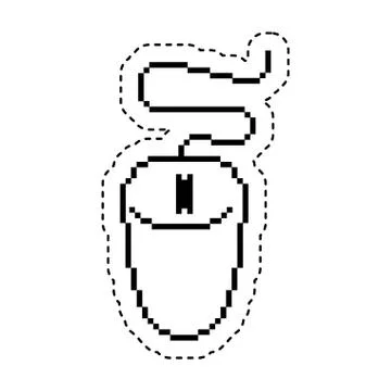 Computer mouse isolated icon Stock Illustration